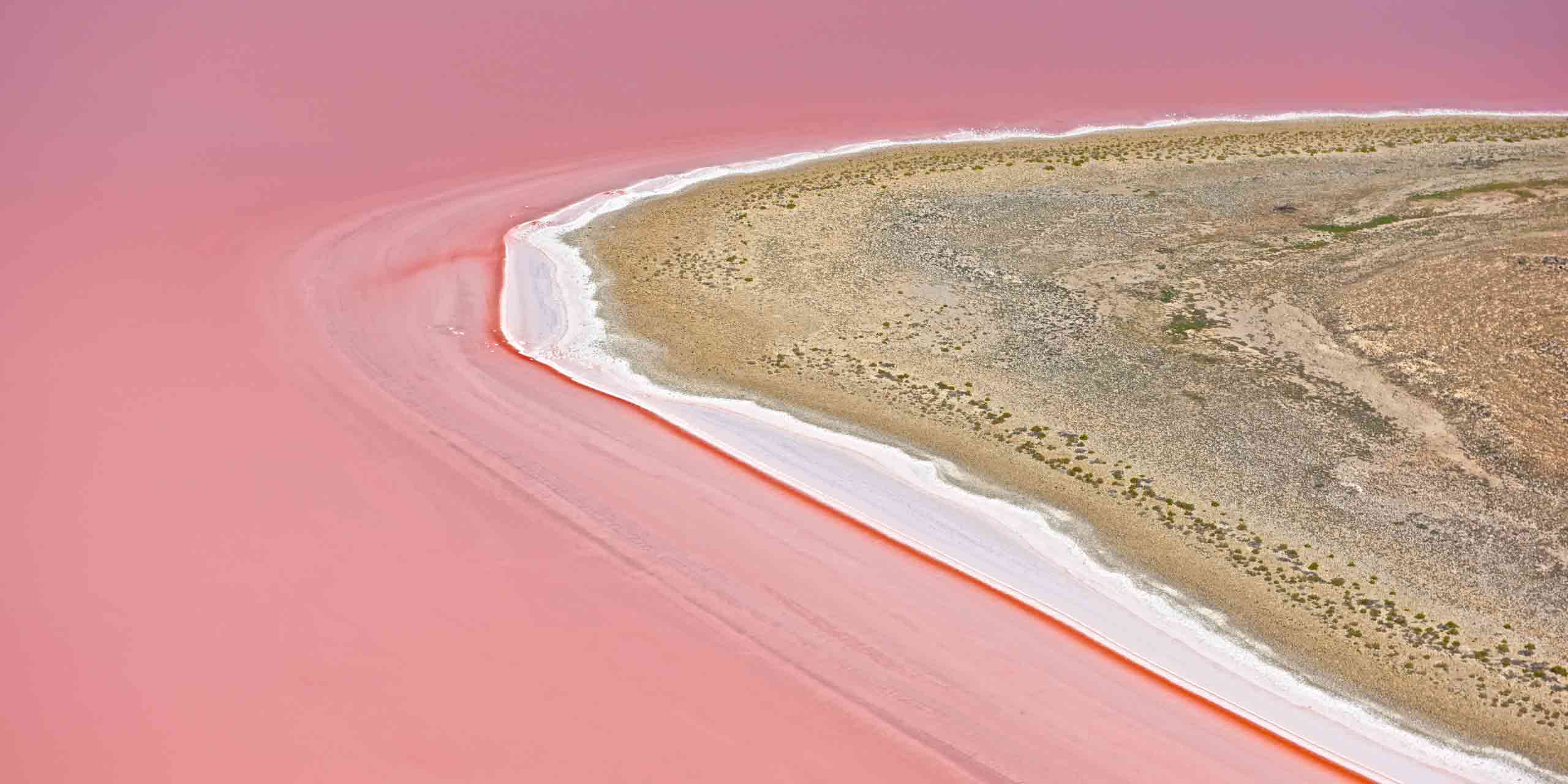 Lake Eyre in South Australia Aerial View
