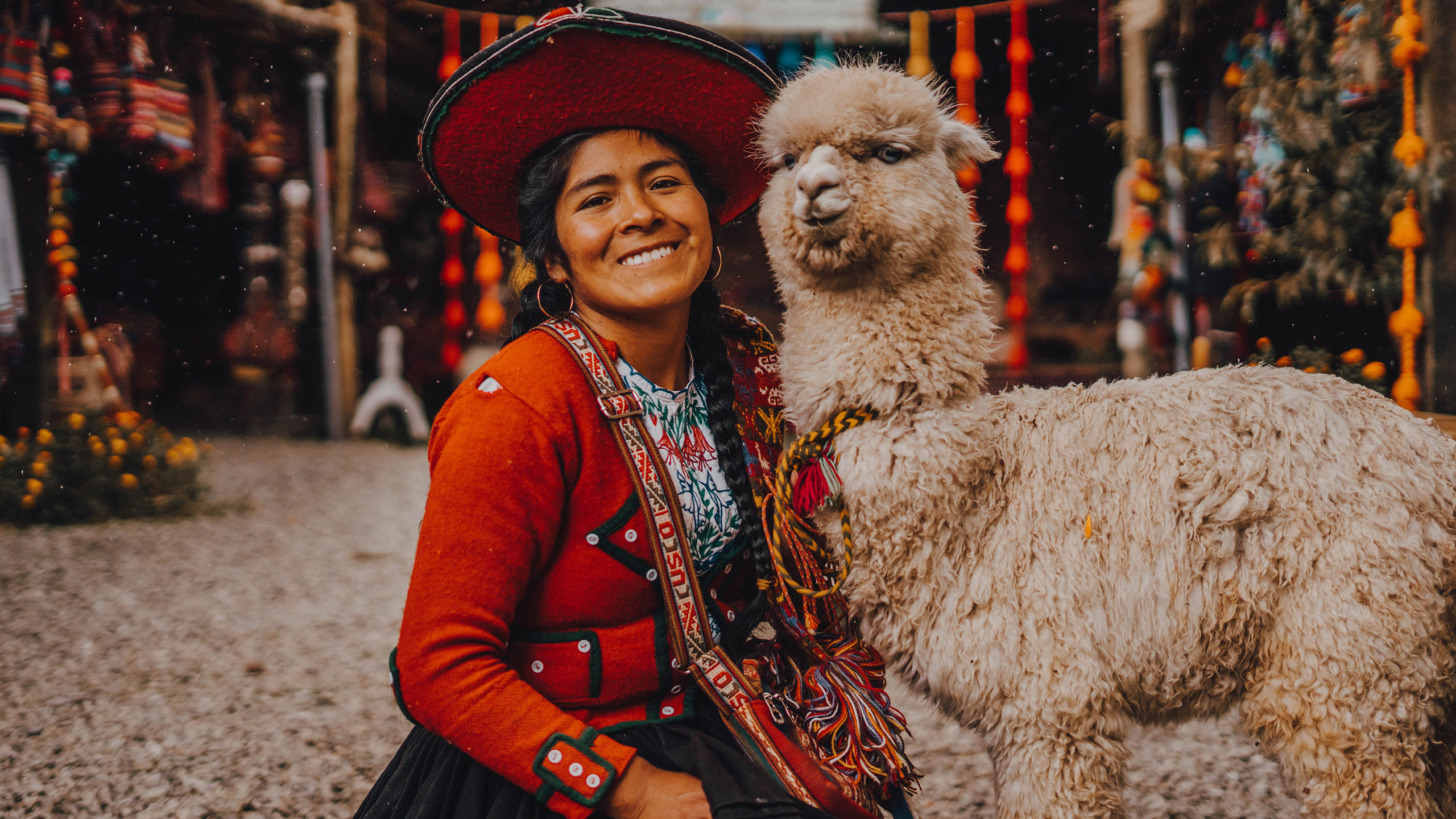 Peru Woman in Traditional Clothing Alcapa