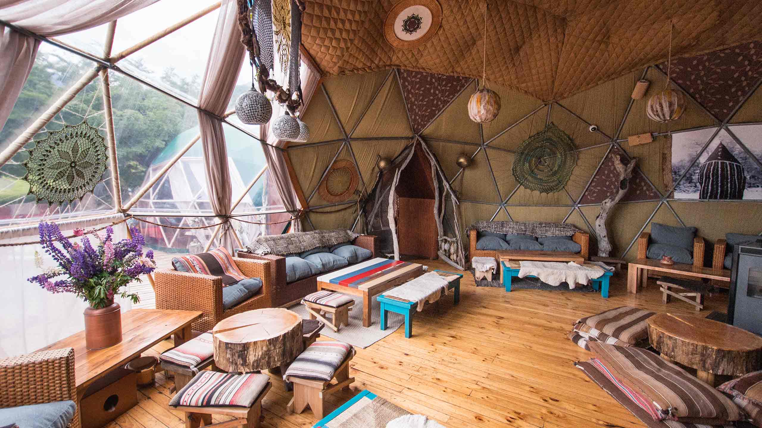 ecocamp-patagonia-chile-dome-living-lounge