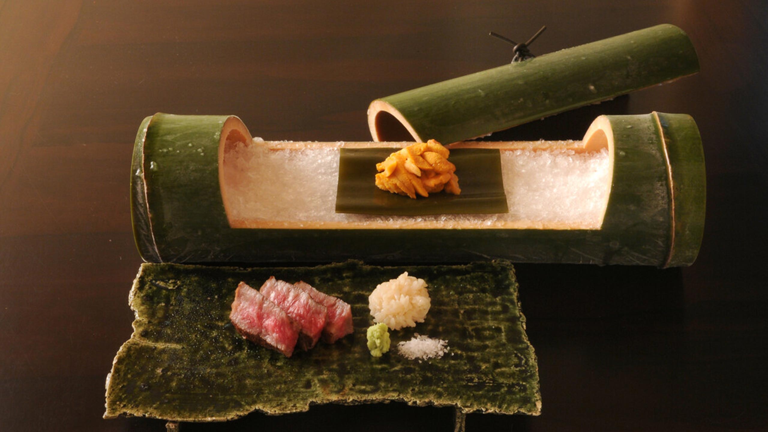kanamean-nishitomiya-kyoto-japan-food-in-bamboo