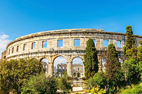 roman-amphitheater-arena-pula-istria-croatia-shutterstock436342972