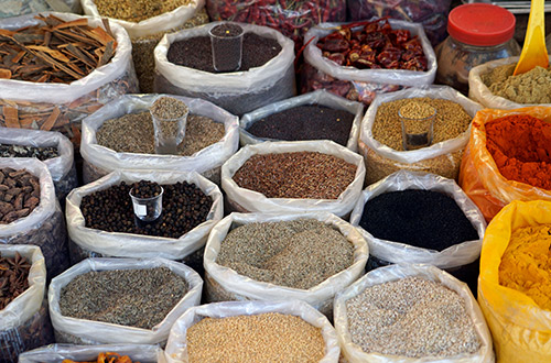 fresh-spices-and-herbs-on-a-market