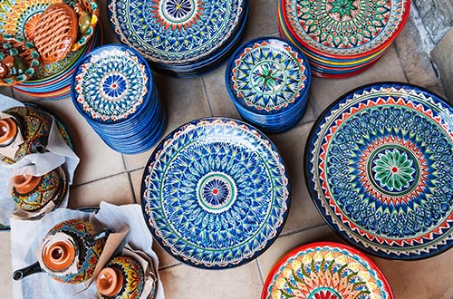 uzbek-plates-ceramic-hand-painted-street-oriental-bazaar