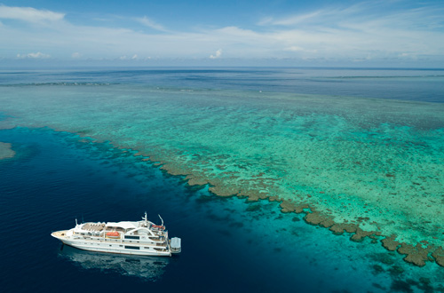 great-barrier-reef-cruise-australia-queensland-coral-discoverer-on-reef
